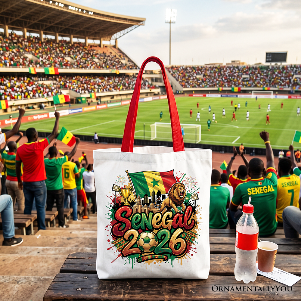 Senegal 2026 Soccer Cup Global Championship Tote Bag, Fans Football Gift Shopper