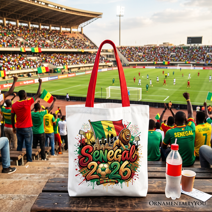 Senegal 2026 Soccer Cup Global Championship Tote Bag, Fans Football Gift Shopper