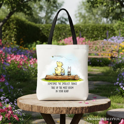Sentimental Heartwarming Winnie-the-Pooh Quote Tote Bag, 1926 A.A. Milne Small Things Friendly Gift