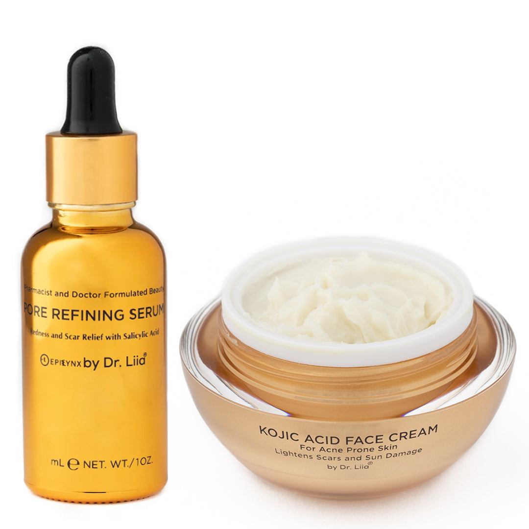 Kojic Acid Duo for Dark Spots & Uneven Tone – Serum + Cream Set, Nut-Free