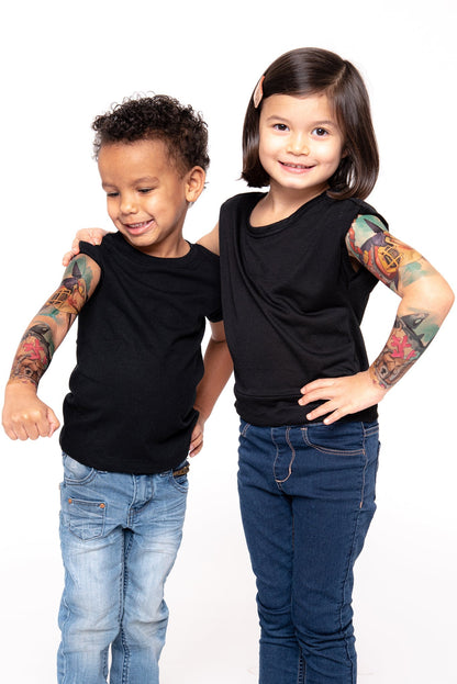 Shark Attack Full Sleeve Tattoo - Temporary Kids Tattoo Sleeve