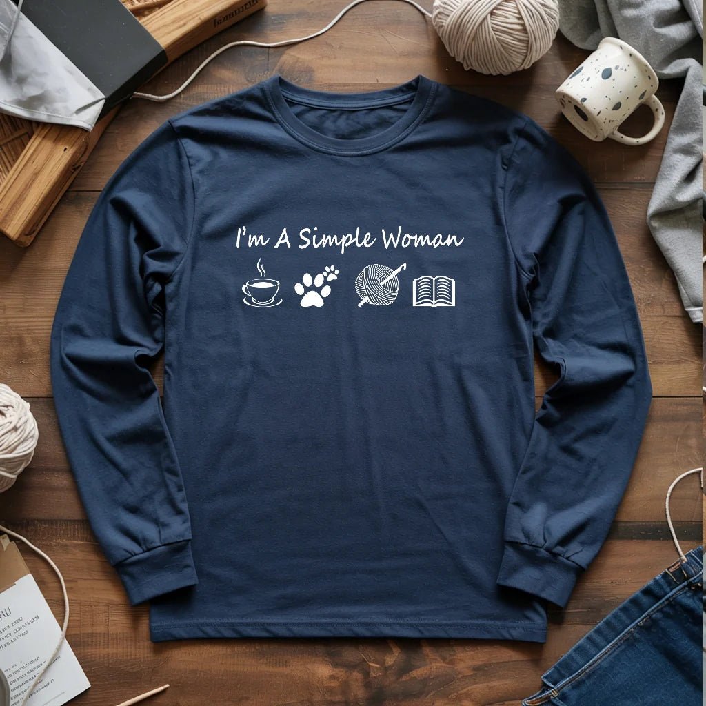 Simple Crocheter Long Sleeve T-shirt