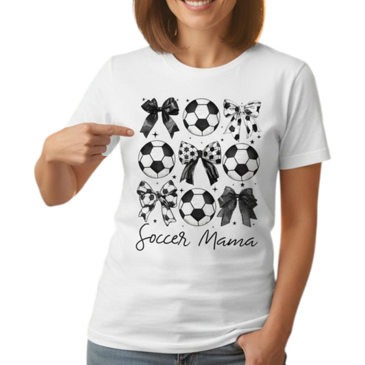 Soccer Mama Graphic T-Shirt 100% Ring Spun Cotton Women's Casual Tee