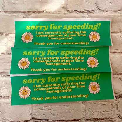 Sorry for Speeding! I'm Currently Suffering the Consequences of Poor Time Management