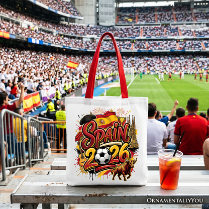 Spain 2026 Soccer Cup Global Championship Tote Bag, Fans Football Gift Shopper