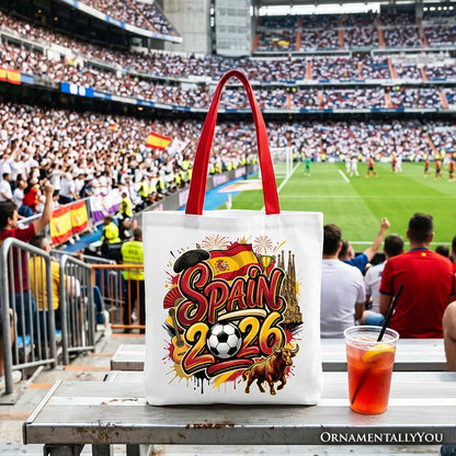 Spain 2026 Soccer Cup Global Championship Tote Bag, Fans Football Gift Shopper