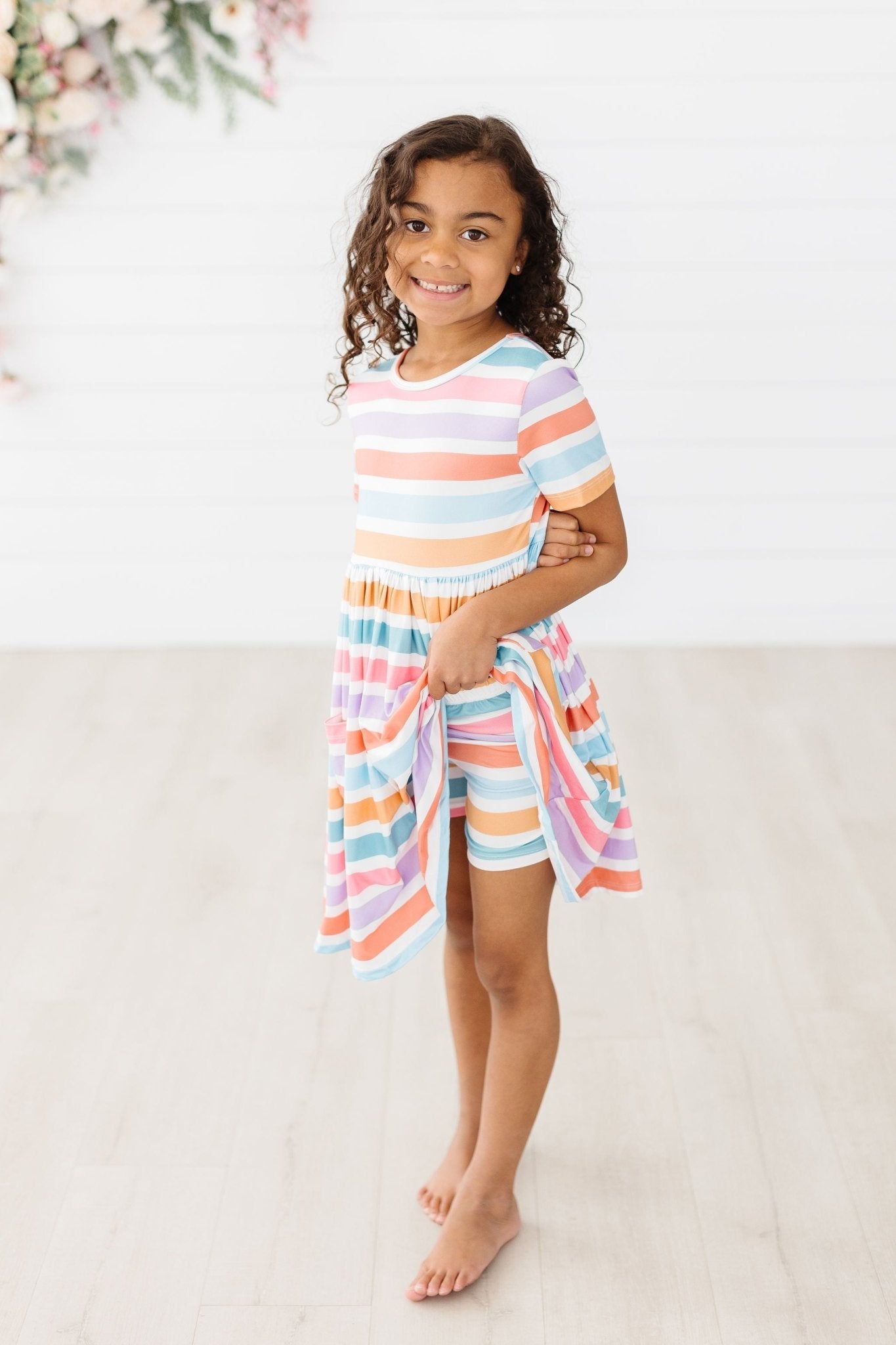 Spring Stripes Twirl Shorts