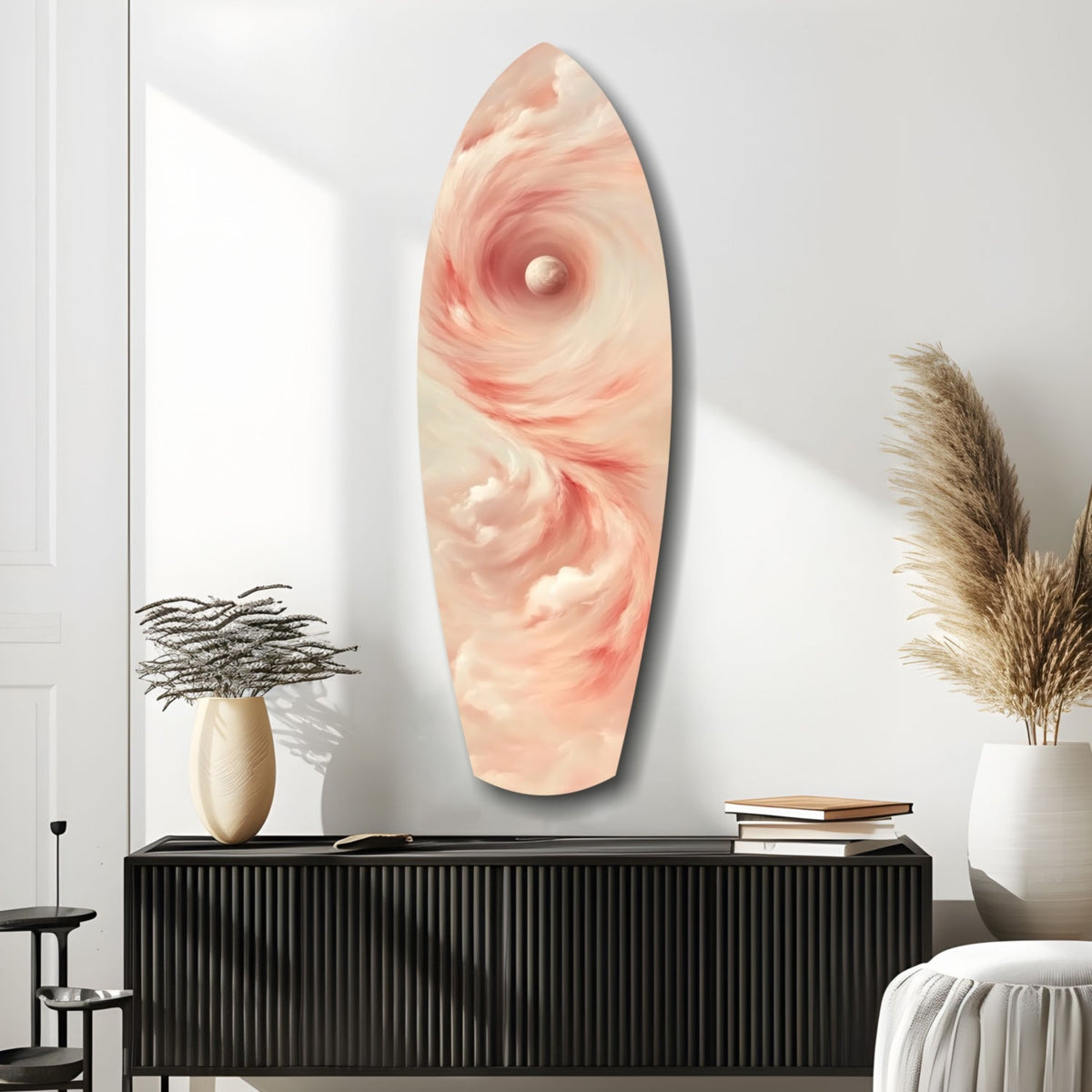 Pinky Swirl Glass Wall Art
