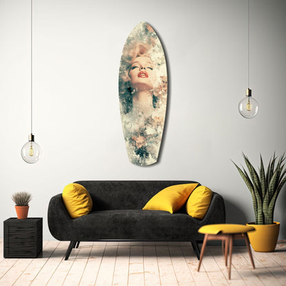 Floral Madonna Glass Wall Art