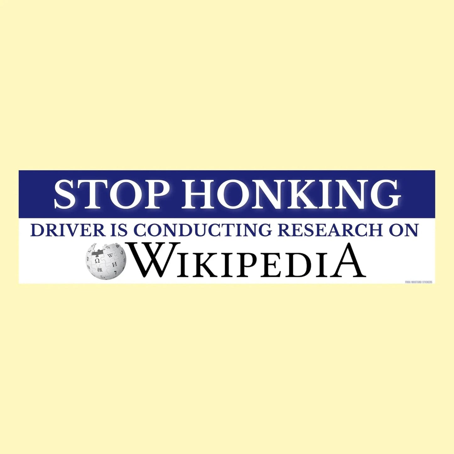 Stop Honking! Driver is Conducting Research on Wikipedia