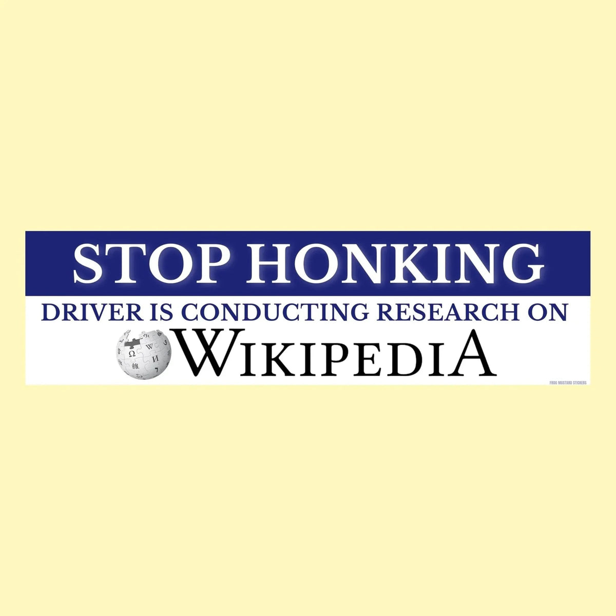 Stop Honking! Driver is Conducting Research on Wikipedia