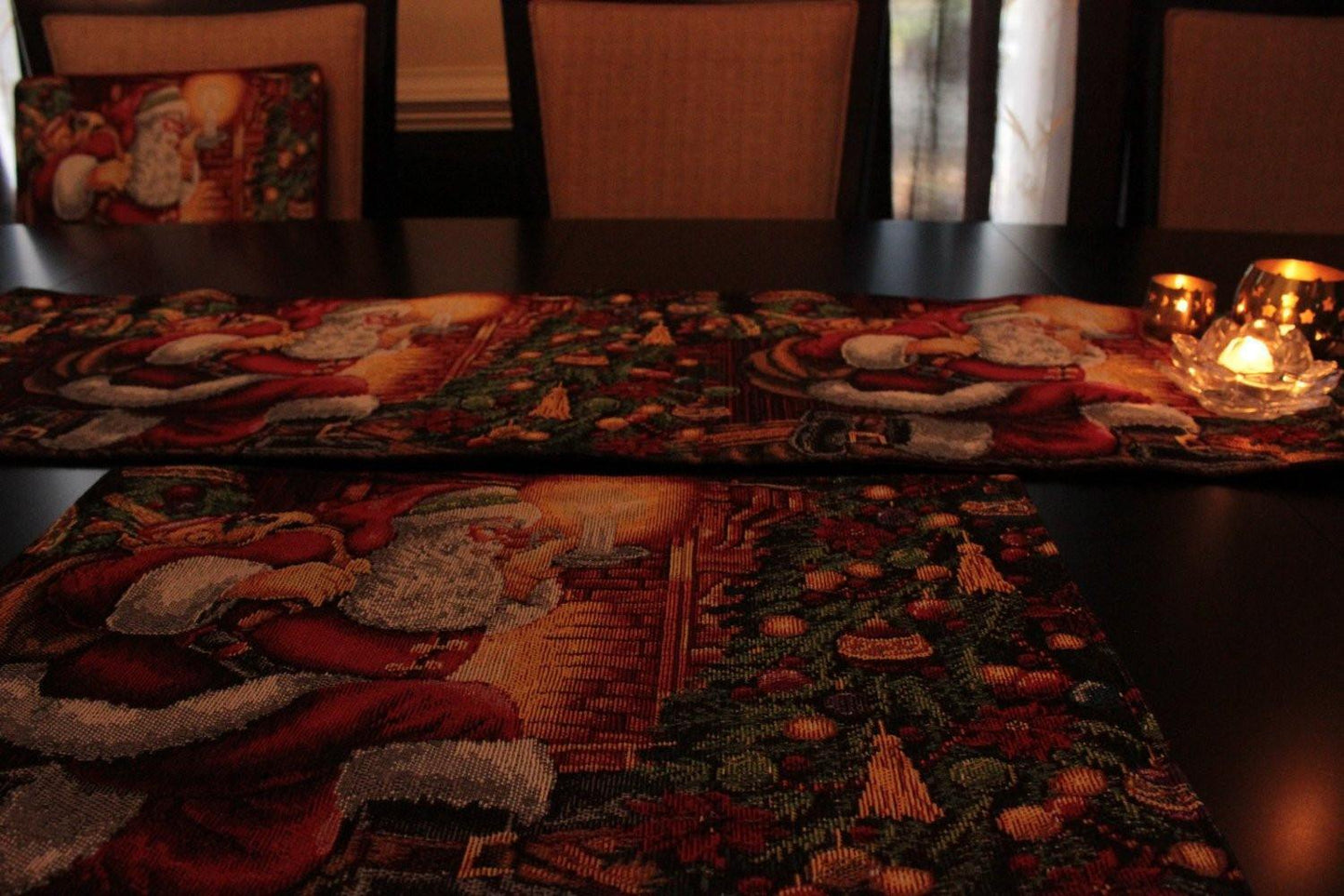 Tache Festive Down the Chimney Woven Tapestry Table Runners (DB11533)