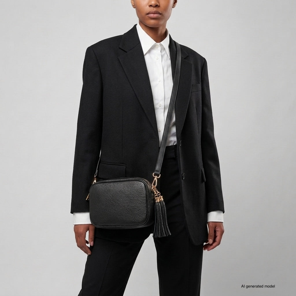 Italian Full-Grain Leather Crossbody Bag | Parma - Shaketea