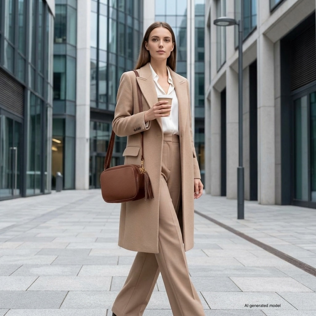 Italian Full-Grain Leather Crossbody Bag | Parma - Shaketea