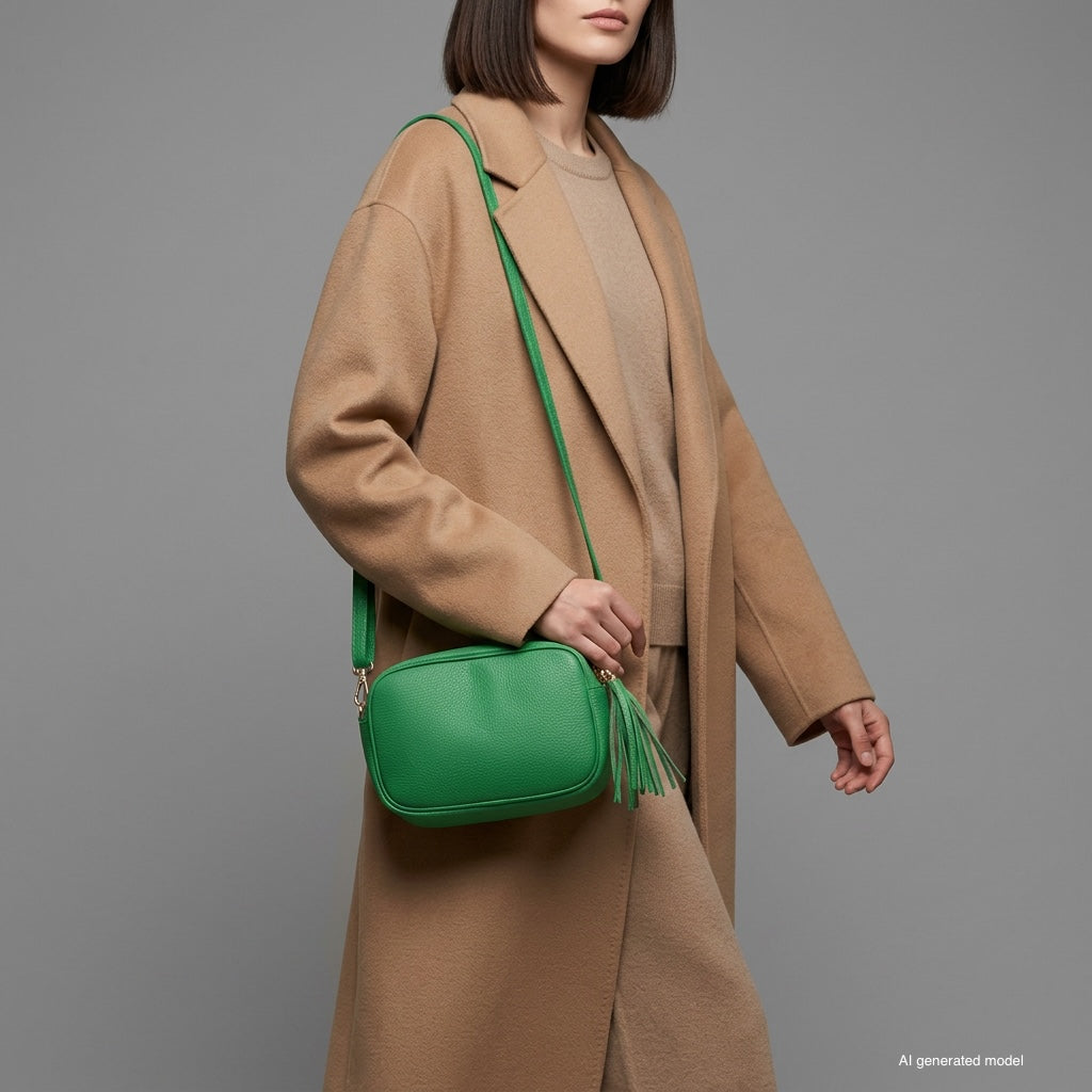 Italian Full-Grain Leather Crossbody Bag | Parma - Shaketea