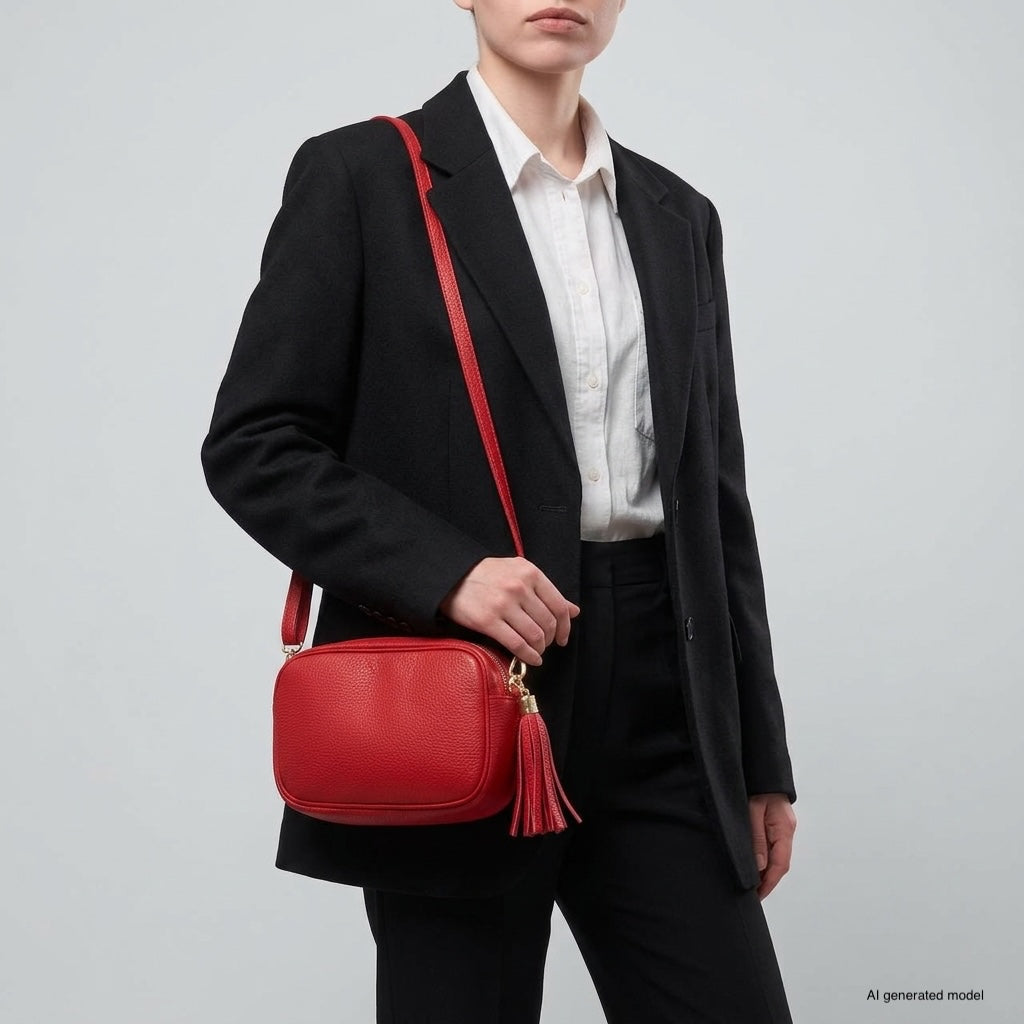 Italian Full-Grain Leather Crossbody Bag | Parma - Shaketea