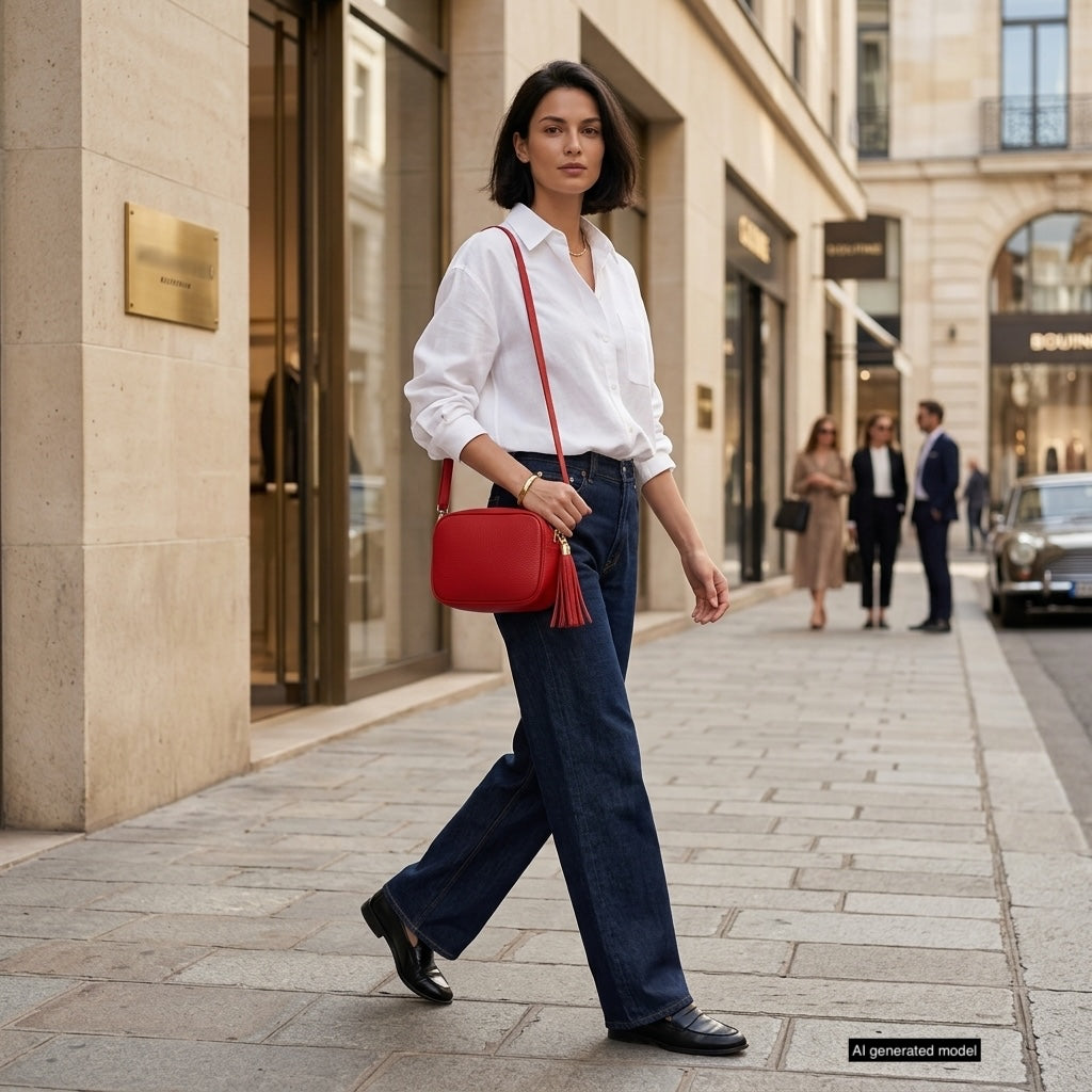Italian Full-Grain Leather Crossbody Bag | Parma - Shaketea