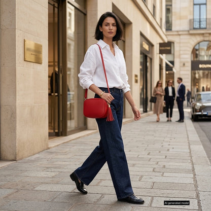 Italian Full-Grain Leather Crossbody Bag | Parma - Shaketea