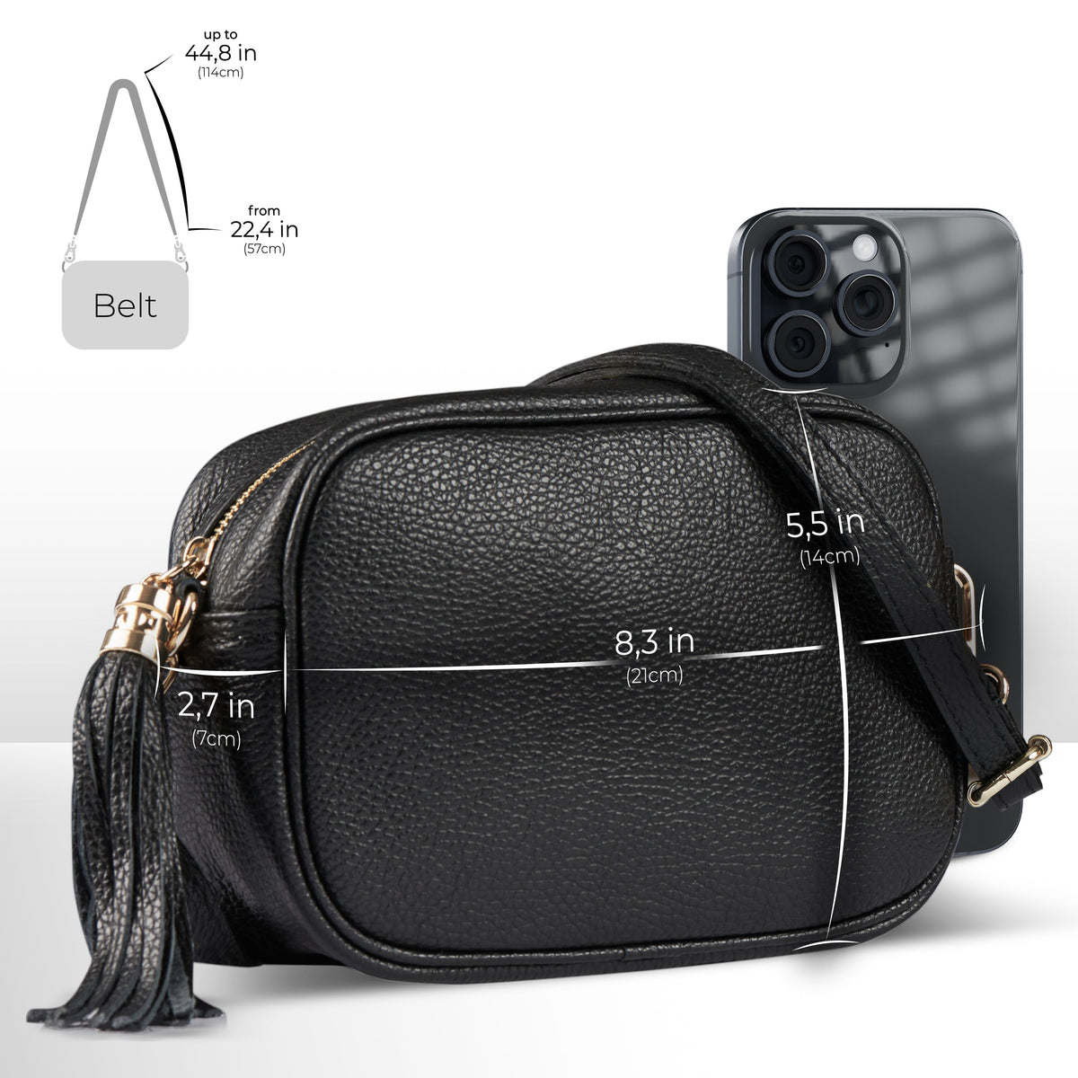 Italian Full-Grain Leather Crossbody Bag | Parma - Shaketea