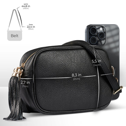 Italian Full-Grain Leather Crossbody Bag | Parma - Shaketea