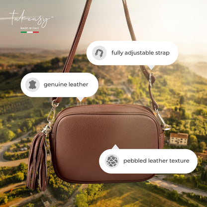 Italian Full-Grain Leather Crossbody Bag | Parma - Shaketea