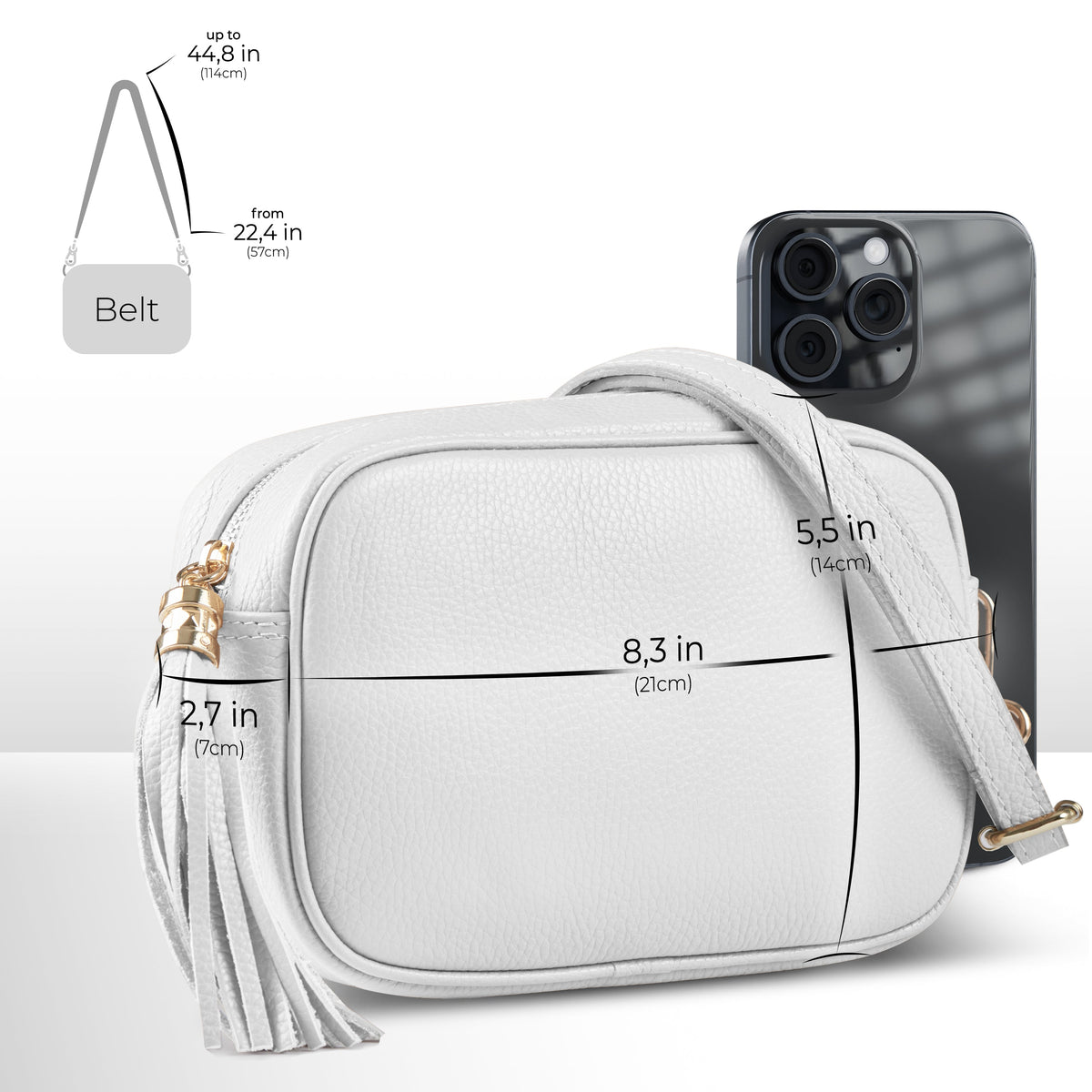 Italian Full-Grain Leather Crossbody Bag | Parma - Shaketea
