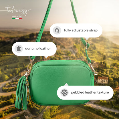 Italian Full-Grain Leather Crossbody Bag | Parma - Shaketea