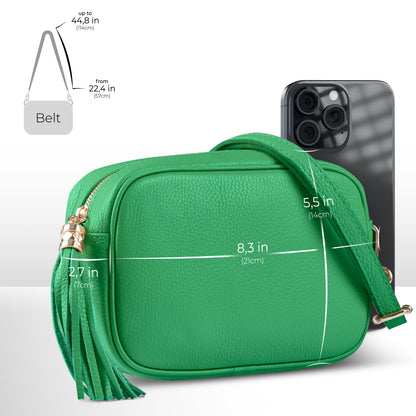 Italian Full-Grain Leather Crossbody Bag | Parma - Shaketea