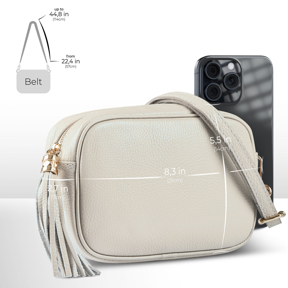 Italian Full-Grain Leather Crossbody Bag | Parma - Shaketea