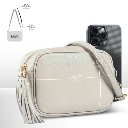 Italian Full-Grain Leather Crossbody Bag | Parma - Shaketea