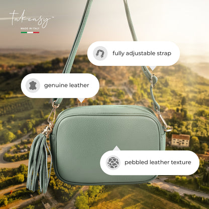 Italian Full-Grain Leather Crossbody Bag | Parma - Shaketea