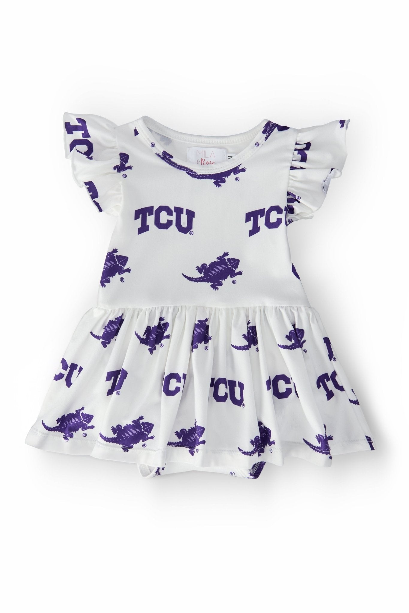 TCU White Frog S/S Flutter Twirl Bodysuit