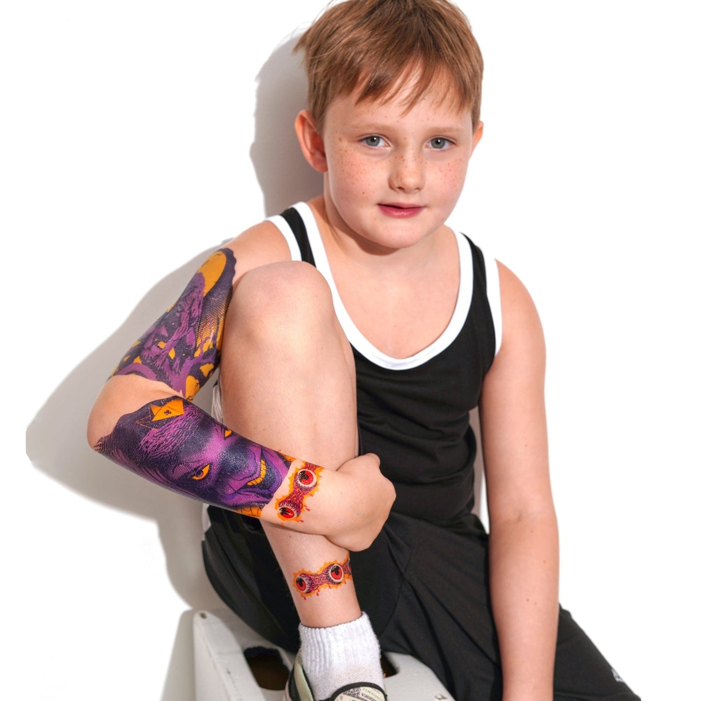 Terror Zone Full Sleeve Tattoo - Temporary Kids Tattoo Sleeve