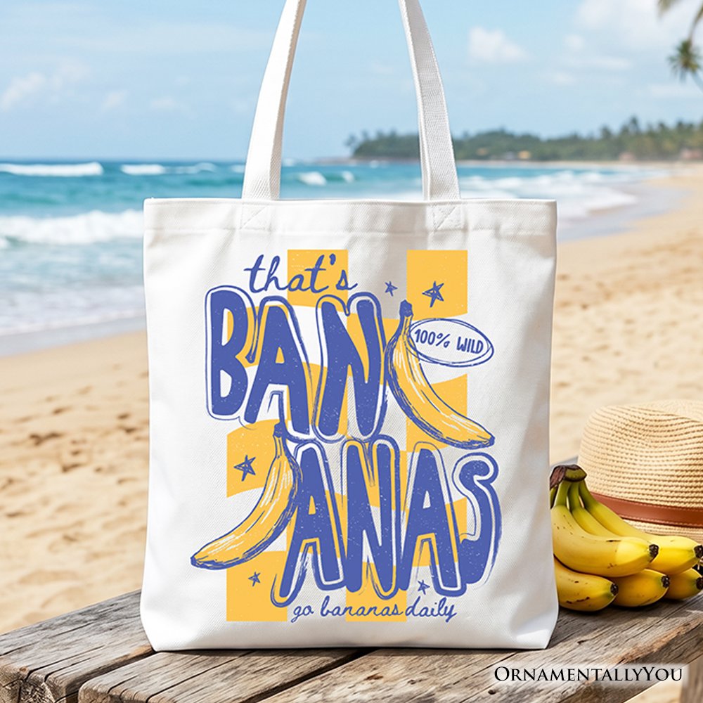 That’s Bananas Summer Tote Bag, Funny Tropical Fruit Gift Shopper