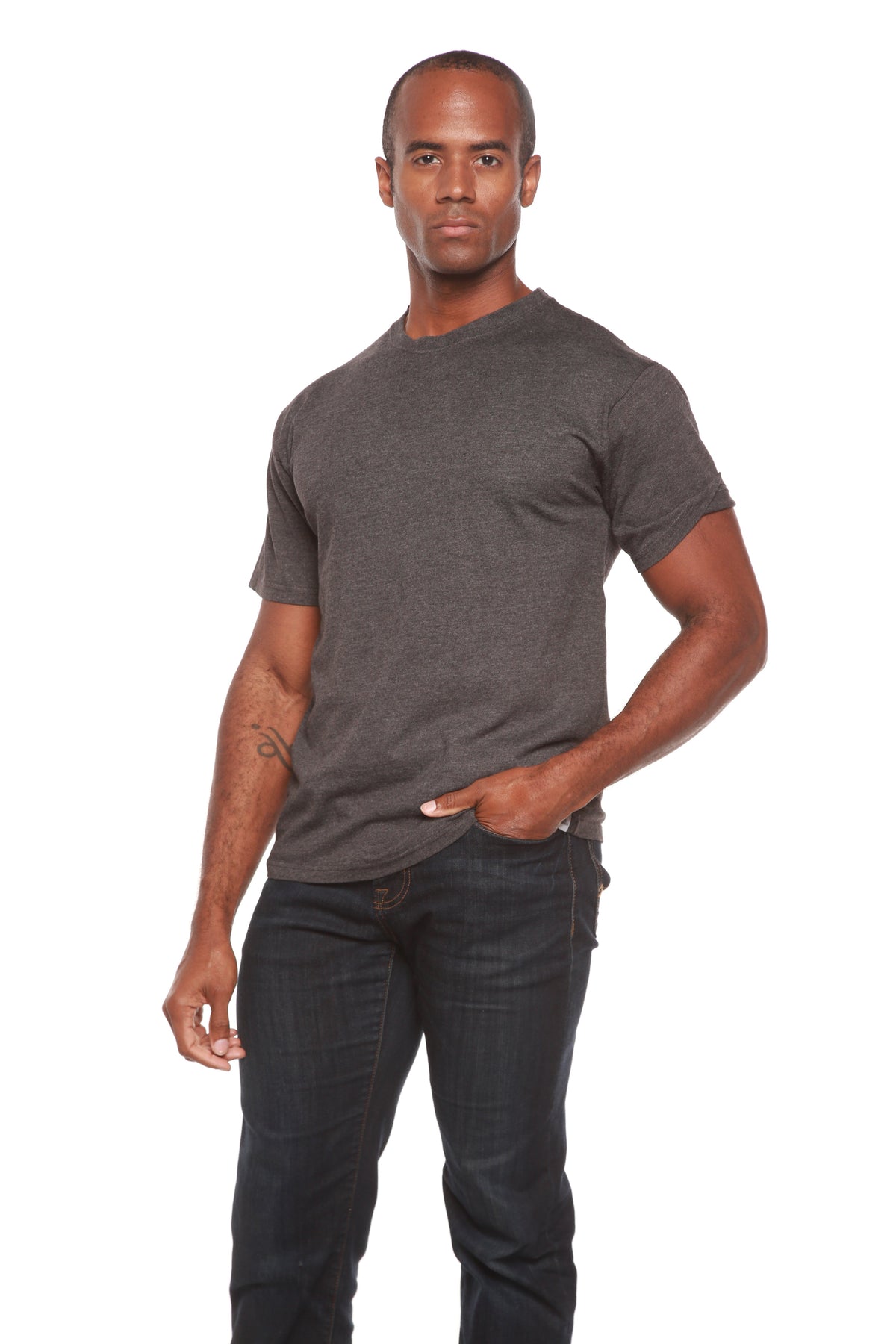 Clearance Men's Bamboo Short Sleeve Contrast Stitch T-Shirt - Shaketea