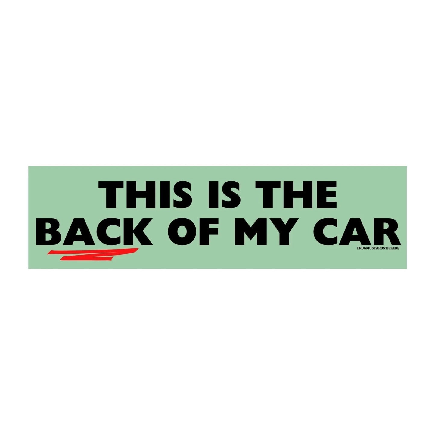 This is the Back of My Car