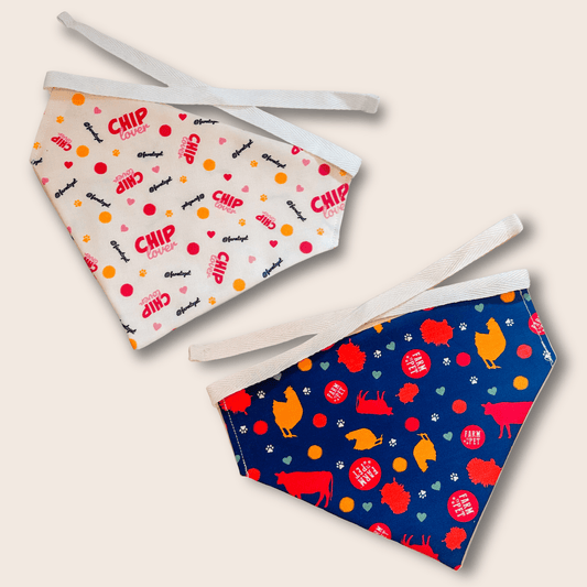 Tie-on Dog Bandana | Adjustable String-tie Bandana for Dogs and Cats