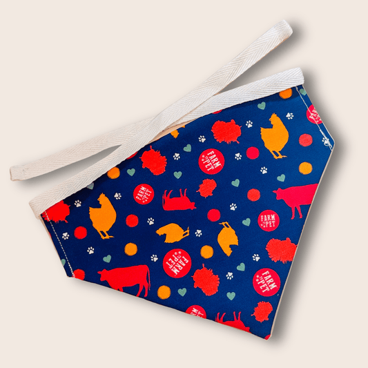 Tie-on Dog Bandana | Adjustable String-tie Bandana for Dogs and Cats