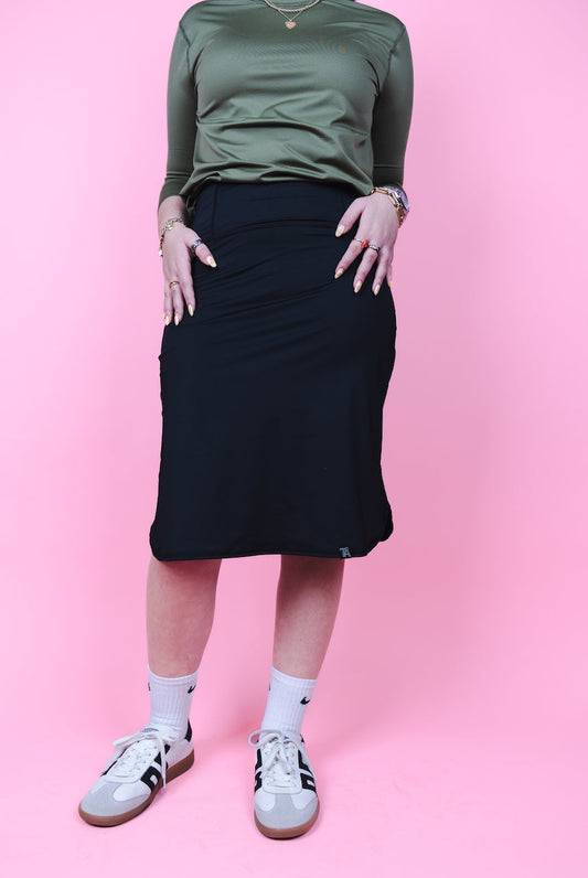 Recycled All Day Active Skirt - Black - Shaketea