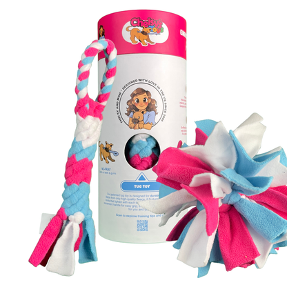3-in-1 Bundle Enrichment Tube for Dogs - Tug Toy, Treat Dispenser & Snuffle Ball - Shaketea