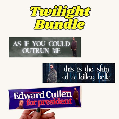 Twilight Meme Lover Bundle - 3-Pack - Premium Weather-proof Vinyl Stickers or Magnets
