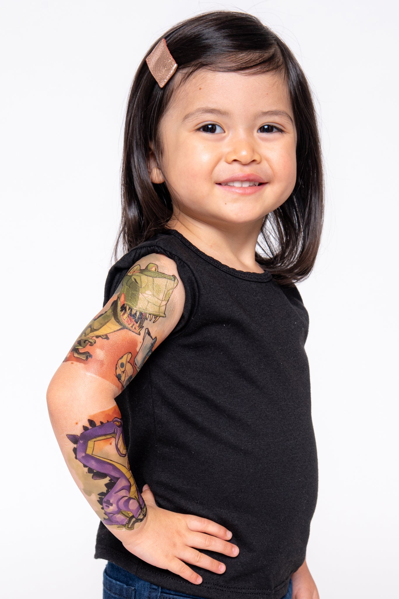 Tyrannosaurus Flex Full Sleeve Tattoo - Temporary Kids Tattoo Sleeve