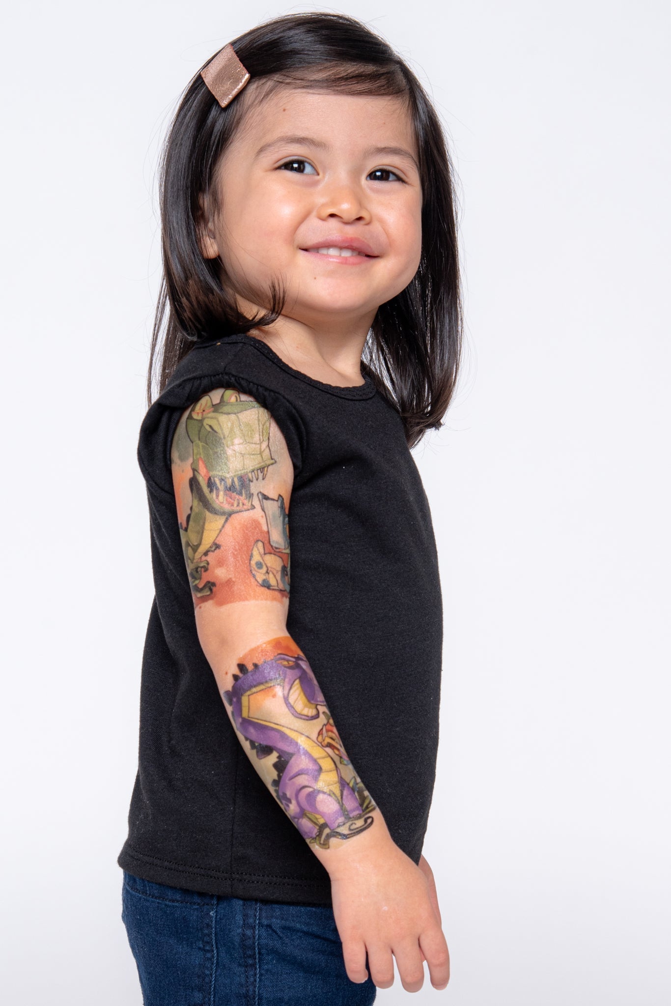 Tyrannosaurus Flex Full Sleeve Tattoo - Temporary Kids Tattoo Sleeve