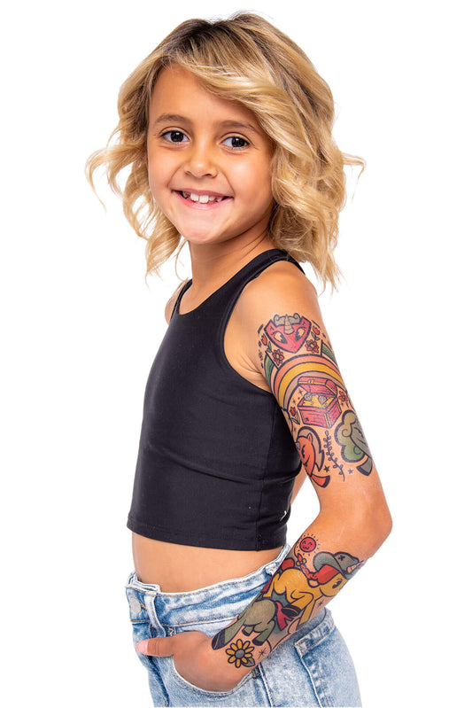 Unicorn Power Full Sleeve Tattoo - Temporary Kids Tattoo Sleeve