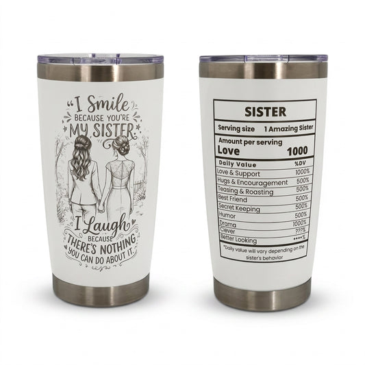 Unique Sister Gift 20oz Insulated Stainless Steel Travel Tumbler