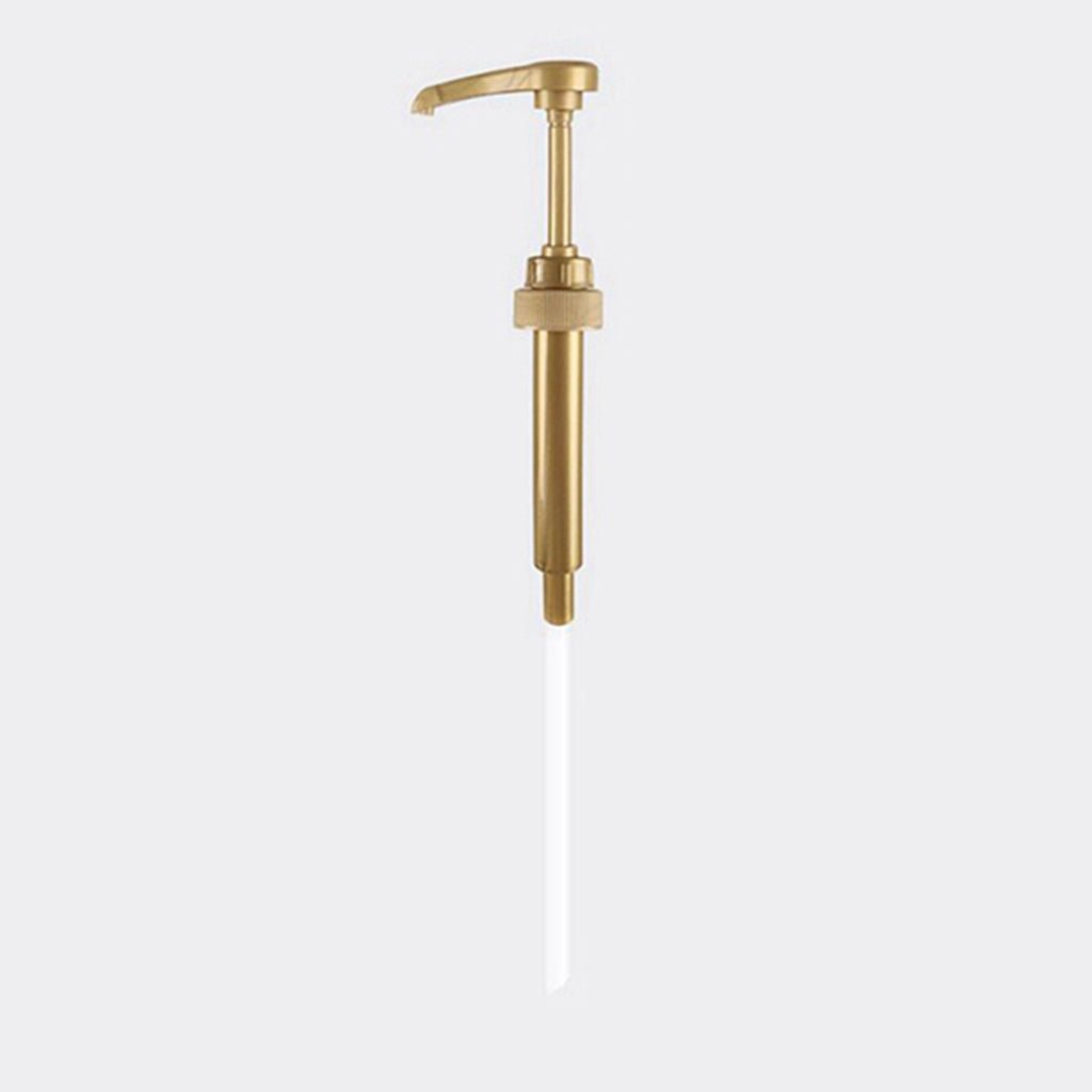 Universal Gold Syrup Pump Compatible with 750ml Torani DaVinci and Jordans Bottles