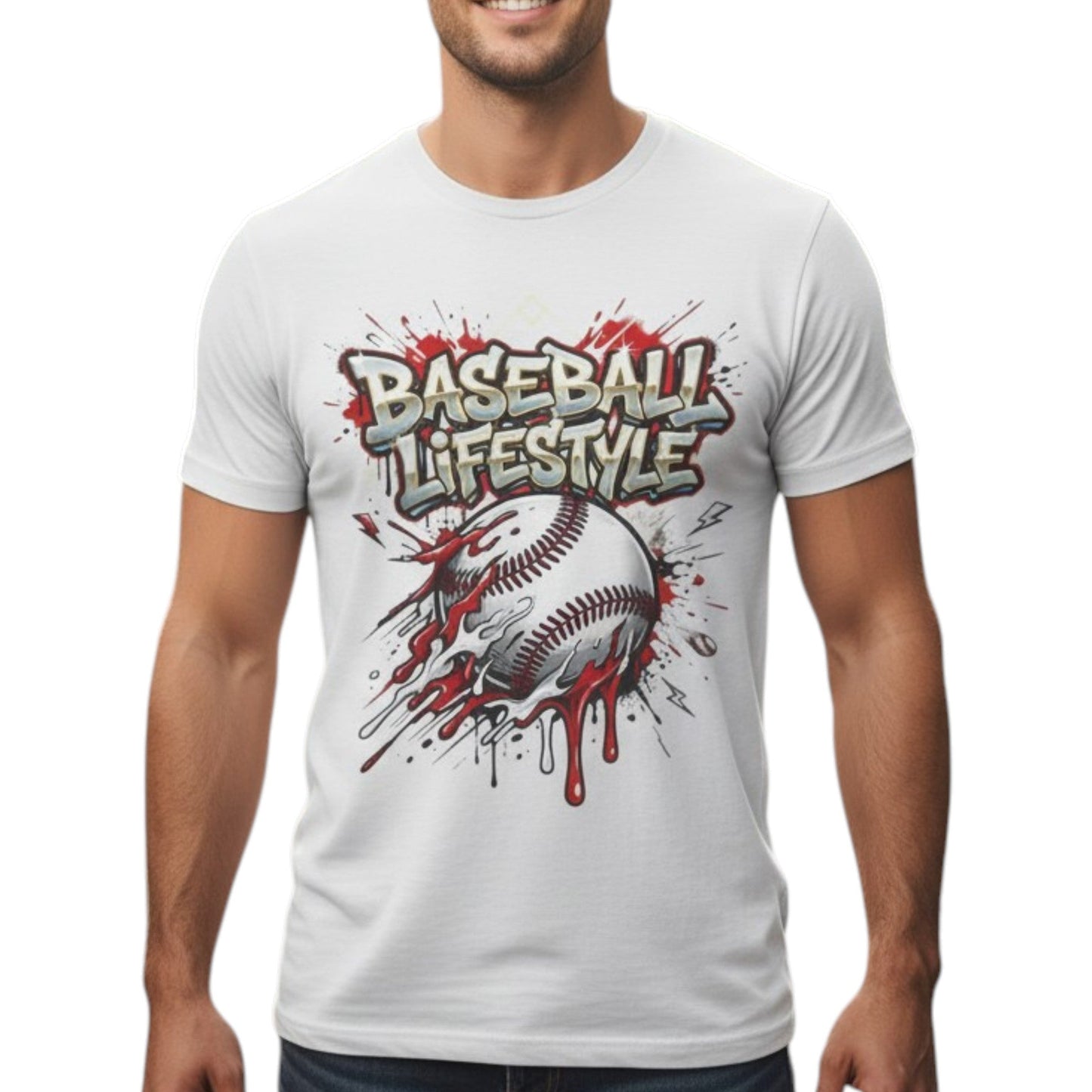 Urban Baseball Lifestyle Print Graphic Tee Ring - Spun Cotton Everyday Athletic Wear
