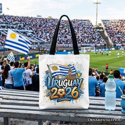 Uruguay 2026 Soccer Cup Global Championship Tote Bag, Fans Football Gift Shopper