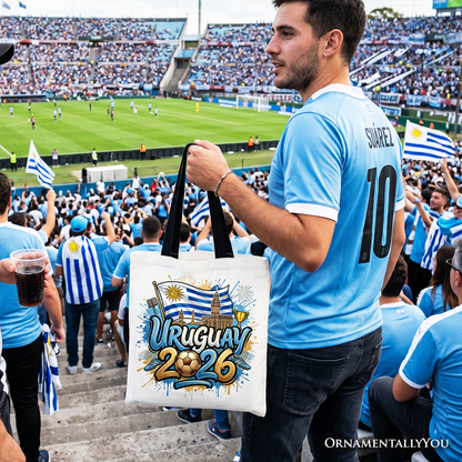 Uruguay 2026 Soccer Cup Global Championship Tote Bag, Fans Football Gift Shopper