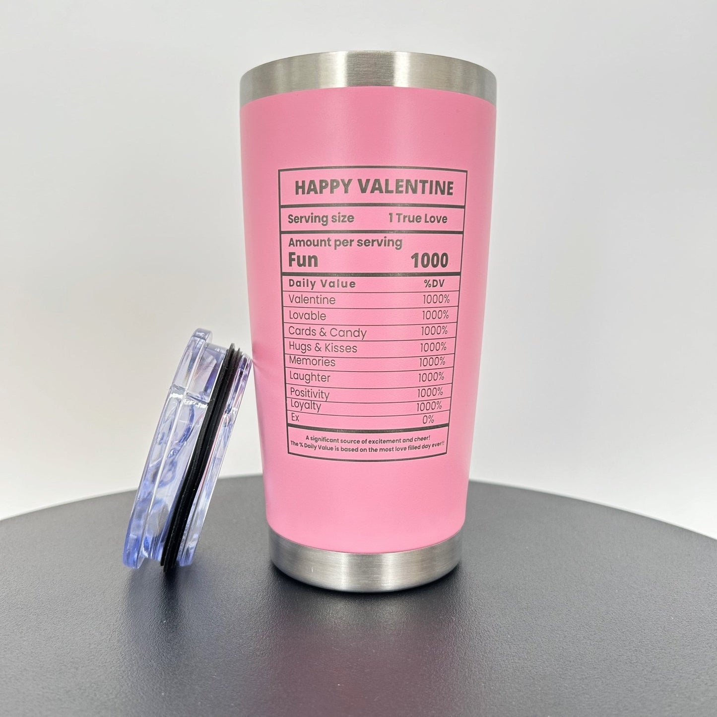 Valentine's Day Tumbler, Will You be My Valentine, Pink, Gift for Her